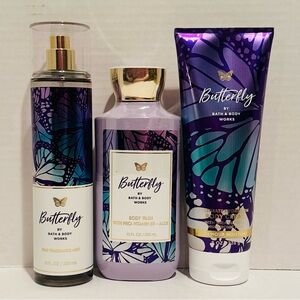 Bath & Body NEW Butterfly Fragrance Mist, Body Cream & Body Wash